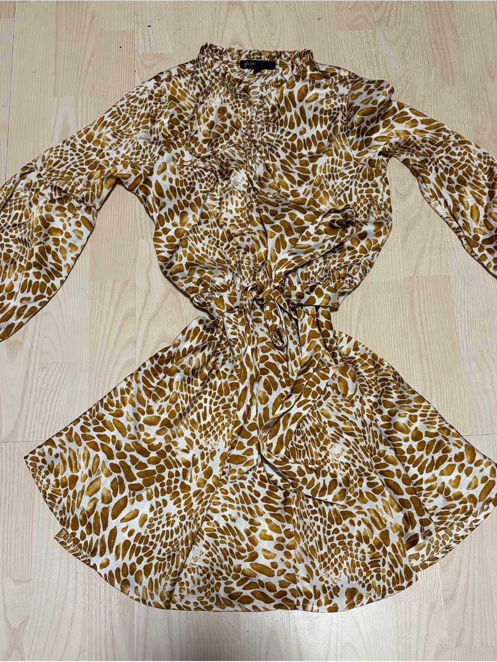 Animal Print Tie-Waist Dress